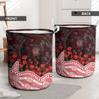 Gold Coast Suns ANZAC Day Laundry Basket Indigenous Dot Art with Poppy Flower Tribute