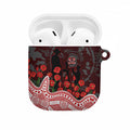 Gold Coast Suns ANZAC Day AirPods Case Indigenous Dot Art with Poppy Flower Tribute