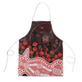 Gold Coast Suns ANZAC Day Apron Indigenous Dot Art with Poppy Flower Tribute