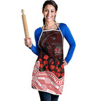 Gold Coast Suns ANZAC Day Apron Indigenous Dot Art with Poppy Flower Tribute