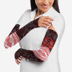 Gold Coast Suns ANZAC Day Arm Sleeves Indigenous Dot Art with Poppy Flower Tribute