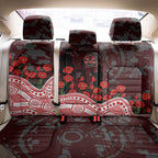 Gold Coast Suns ANZAC Day Back Car Seat Cover Indigenous Dot Art with Poppy Flower Tribute