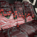 Gold Coast Suns ANZAC Day Back Car Seat Cover Indigenous Dot Art with Poppy Flower Tribute