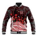 Gold Coast Suns ANZAC Day Baseball Jacket Indigenous Dot Art with Poppy Flower Tribute