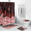 Gold Coast Suns ANZAC Day Bathroom Set Indigenous Dot Art with Poppy Flower Tribute