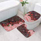 Gold Coast Suns ANZAC Day Bathroom Set Indigenous Dot Art with Poppy Flower Tribute