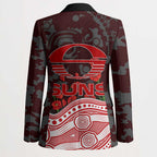 Gold Coast Suns ANZAC Day Blazer Indigenous Dot Art with Poppy Flower Tribute