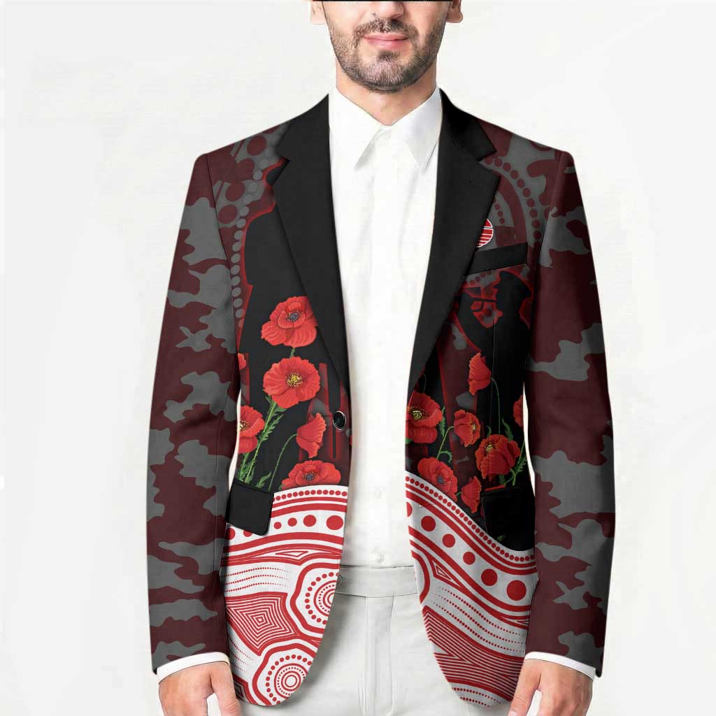 Gold Coast Suns ANZAC Day Blazer Indigenous Dot Art with Poppy Flower Tribute