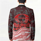 Gold Coast Suns ANZAC Day Blazer Indigenous Dot Art with Poppy Flower Tribute