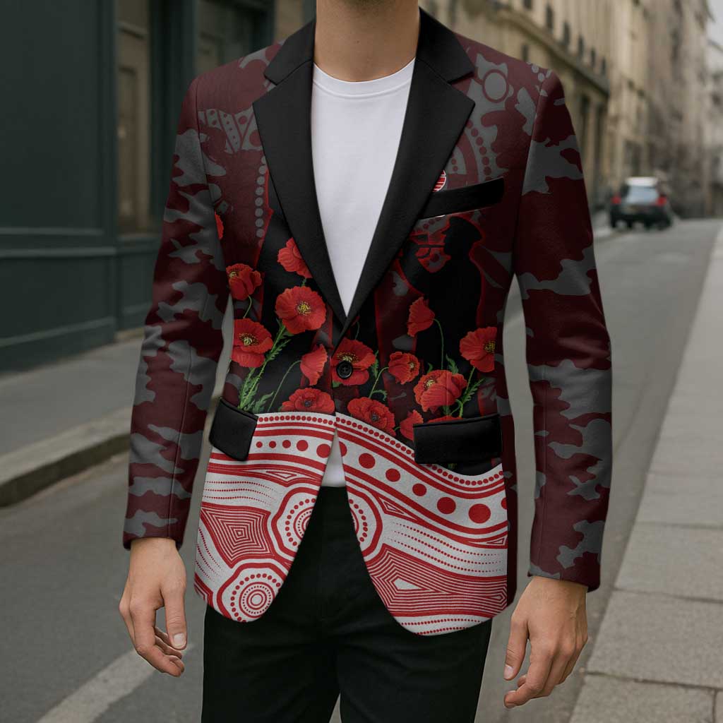 Gold Coast Suns ANZAC Day Blazer Indigenous Dot Art with Poppy Flower Tribute