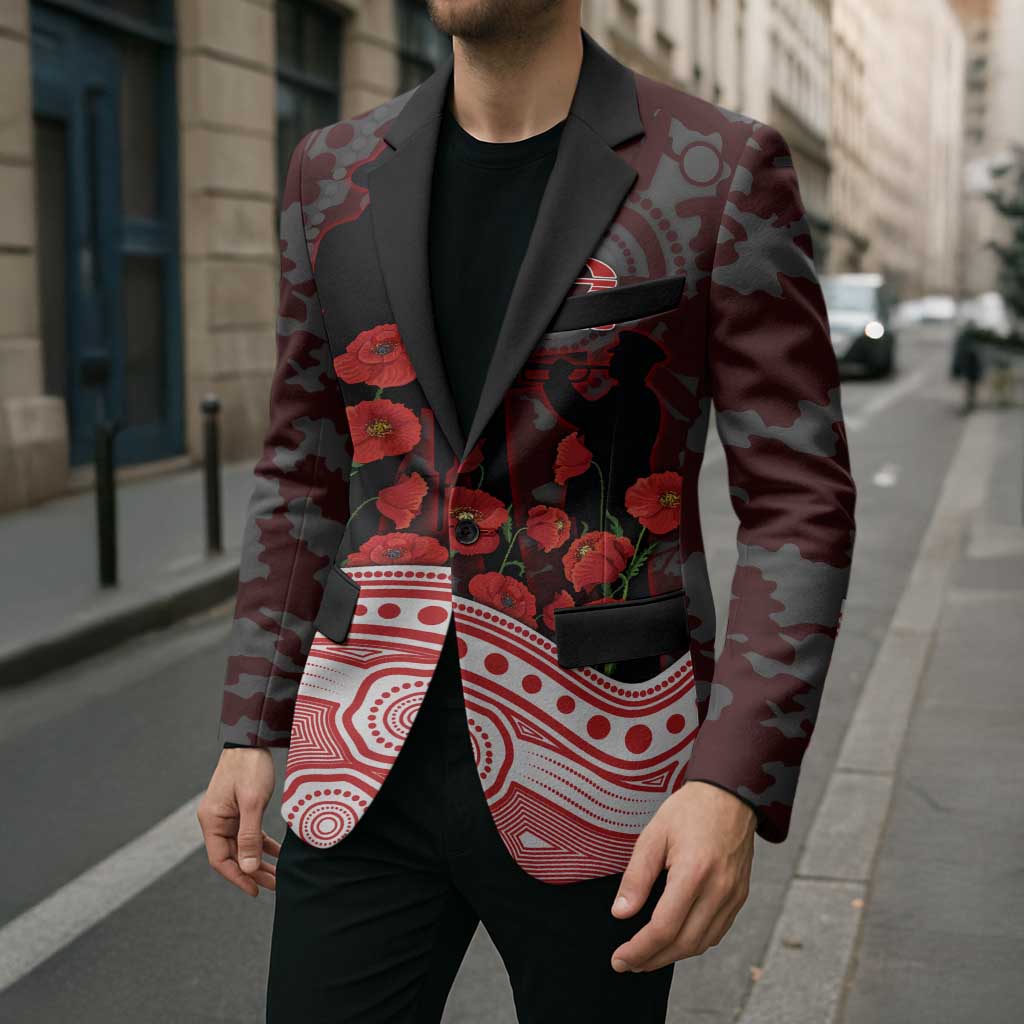 Gold Coast Suns ANZAC Day Blazer Indigenous Dot Art with Poppy Flower Tribute