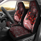 Gold Coast Suns ANZAC Day Car Seat Cover Indigenous Dot Art with Poppy Flower Tribute