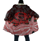 Gold Coast Suns ANZAC Day Cloak Indigenous Dot Art with Poppy Flower Tribute