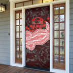 Gold Coast Suns ANZAC Day Door Cover Indigenous Dot Art with Poppy Flower Tribute