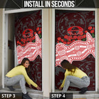 Gold Coast Suns ANZAC Day Door Cover Indigenous Dot Art with Poppy Flower Tribute