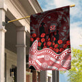 Gold Coast Suns ANZAC Day Garden Flag Indigenous Dot Art with Poppy Flower Tribute