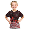 Gold Coast Suns ANZAC Day Kid T Shirt Indigenous Dot Art with Poppy Flower Tribute
