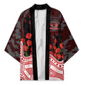 Gold Coast Suns ANZAC Day Kimono Indigenous Dot Art with Poppy Flower Tribute