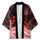 Gold Coast Suns ANZAC Day Kimono Indigenous Dot Art with Poppy Flower Tribute