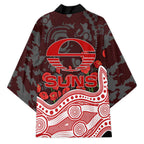 Gold Coast Suns ANZAC Day Kimono Indigenous Dot Art with Poppy Flower Tribute