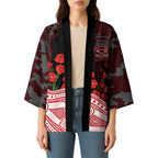 Gold Coast Suns ANZAC Day Kimono Indigenous Dot Art with Poppy Flower Tribute