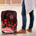 Gold Coast Suns ANZAC Day Luggage Cover Indigenous Dot Art with Poppy Flower Tribute