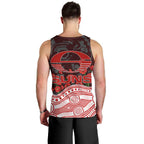 Gold Coast Suns ANZAC Day Men Tank Top Indigenous Dot Art with Poppy Flower Tribute