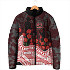 Gold Coast Suns ANZAC Day Padded Jacket Indigenous Dot Art with Poppy Flower Tribute