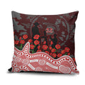 Gold Coast Suns ANZAC Day Pillow Cover Indigenous Dot Art with Poppy Flower Tribute