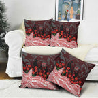 Gold Coast Suns ANZAC Day Pillow Cover Indigenous Dot Art with Poppy Flower Tribute