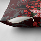 Gold Coast Suns ANZAC Day Pillow Cover Indigenous Dot Art with Poppy Flower Tribute
