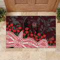 Gold Coast Suns ANZAC Day Rubber Doormat Indigenous Dot Art with Poppy Flower Tribute
