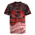 Gold Coast Suns ANZAC Day Rugby Jersey Indigenous Dot Art with Poppy Flower Tribute