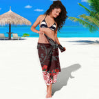 Gold Coast Suns ANZAC Day Sarong Indigenous Dot Art with Poppy Flower Tribute