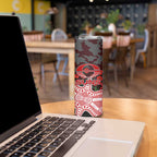 Gold Coast Suns ANZAC Day Skinny Tumbler Indigenous Dot Art with Poppy Flower Tribute
