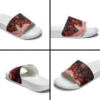 Gold Coast Suns ANZAC Day Slide Sandals Indigenous Dot Art with Poppy Flower Tribute