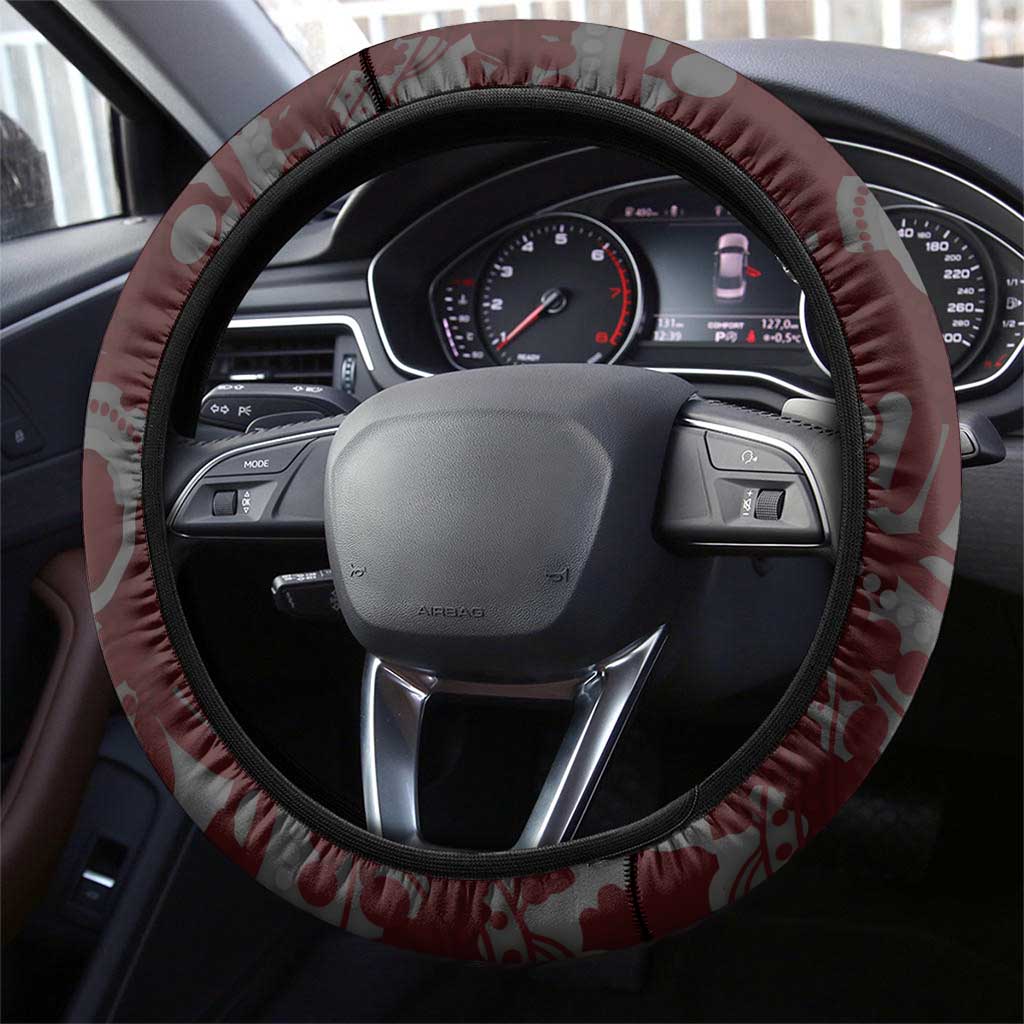 Gold Coast Suns ANZAC Day Steering Wheel Cover Indigenous Dot Art with Poppy Flower Tribute
