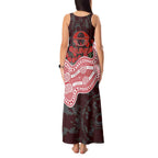 Gold Coast Suns ANZAC Day Tank Maxi Dress Indigenous Dot Art with Poppy Flower Tribute