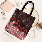 Gold Coast Suns ANZAC Day Tote Bag Indigenous Dot Art with Poppy Flower Tribute