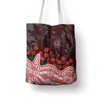 Gold Coast Suns ANZAC Day Tote Bag Indigenous Dot Art with Poppy Flower Tribute