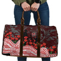 Gold Coast Suns ANZAC Day Travel Bag Indigenous Dot Art with Poppy Flower Tribute