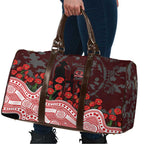 Gold Coast Suns ANZAC Day Travel Bag Indigenous Dot Art with Poppy Flower Tribute