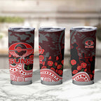 Gold Coast Suns ANZAC Day Tumbler Cup Indigenous Dot Art with Poppy Flower Tribute