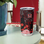 Gold Coast Suns ANZAC Day Tumbler Cup Indigenous Dot Art with Poppy Flower Tribute