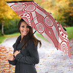 Gold Coast Suns ANZAC Day Umbrella Indigenous Dot Art with Poppy Flower Tribute