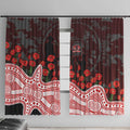 Gold Coast Suns ANZAC Day Window Curtain Indigenous Dot Art with Poppy Flower Tribute