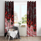 Gold Coast Suns ANZAC Day Window Curtain Indigenous Dot Art with Poppy Flower Tribute