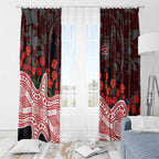 Gold Coast Suns ANZAC Day Window Curtain Indigenous Dot Art with Poppy Flower Tribute