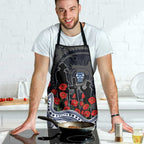 Geelong Cats ANZAC Day Apron Indigenous Dot Art with Poppy Flower Tribute