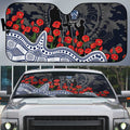 Geelong Cats ANZAC Day Auto Sun Shade Indigenous Dot Art with Poppy Flower Tribute